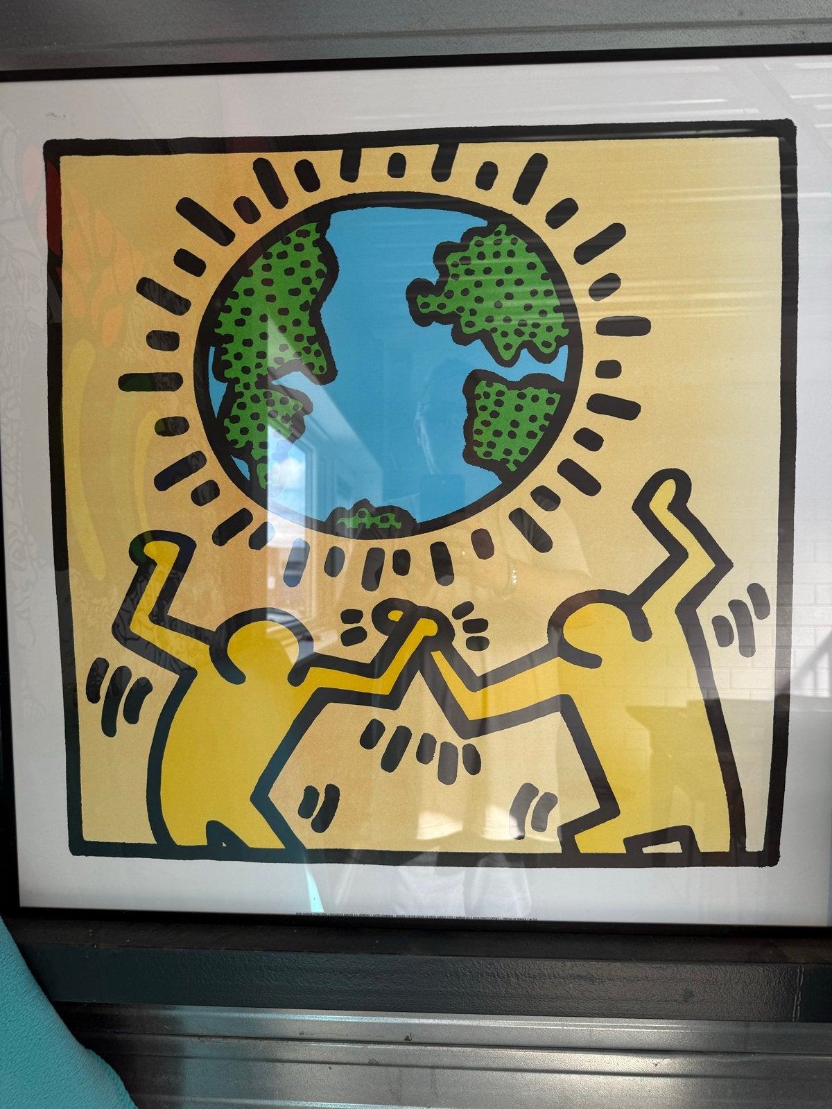 Keith Haring 'Radiant Baby' print - Ingelijst, Antiek en Kunst, Ophalen, Figuren, Papier/karton, Ingelijst