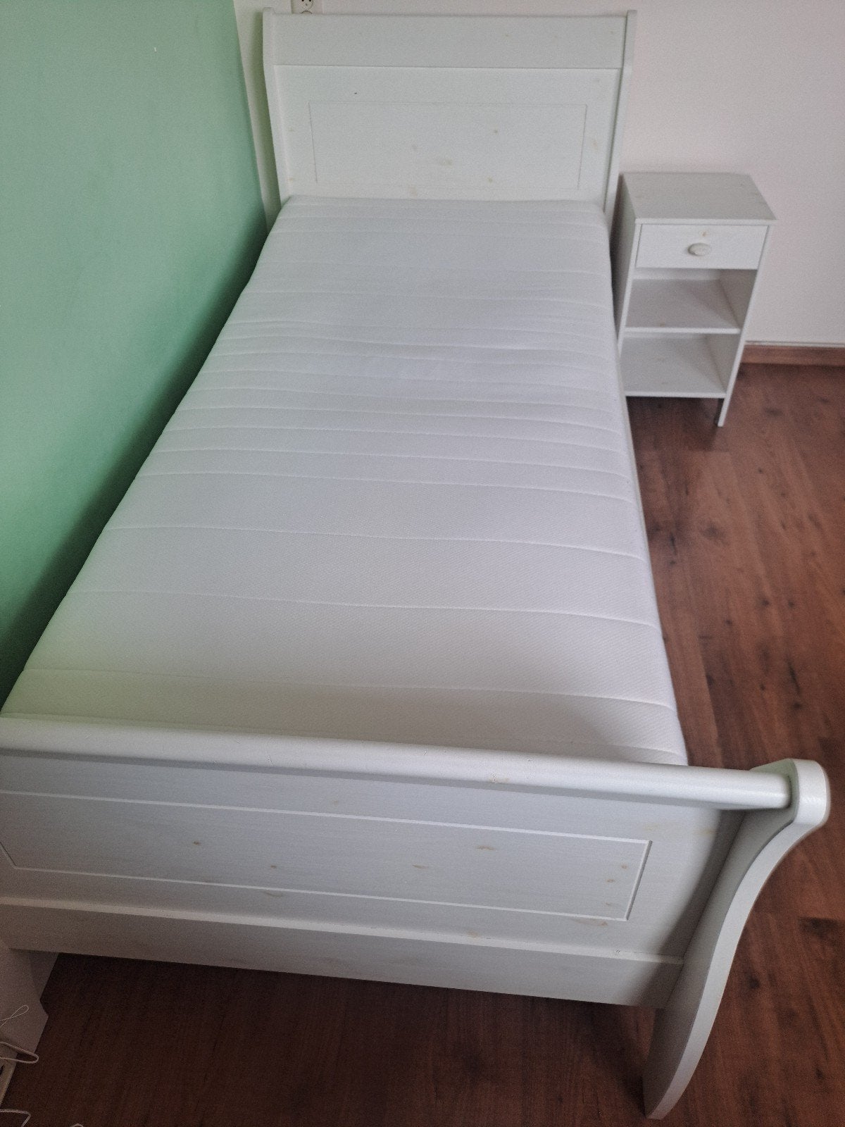Kinderkamer set van bureau, bed, matras, verstelbare lattenb, Ophalen, 90 cm, Eenpersoons, 200 cm