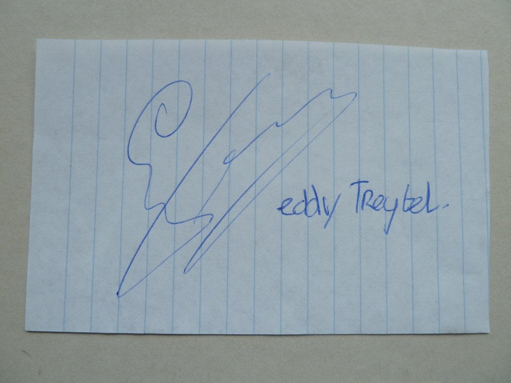 Handtekening.   Eddy.Treytel.   Feyenoord - AZ, Verzamelen, Ophalen of Verzenden, Zo goed als nieuw, Feyenoord, Overige typen
