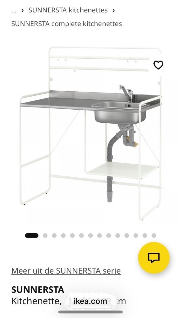 IKEA SUNNERSTRA keuken/ tijdelijke keuken, Ophalen, Gebruikt, Wit, Overige typen