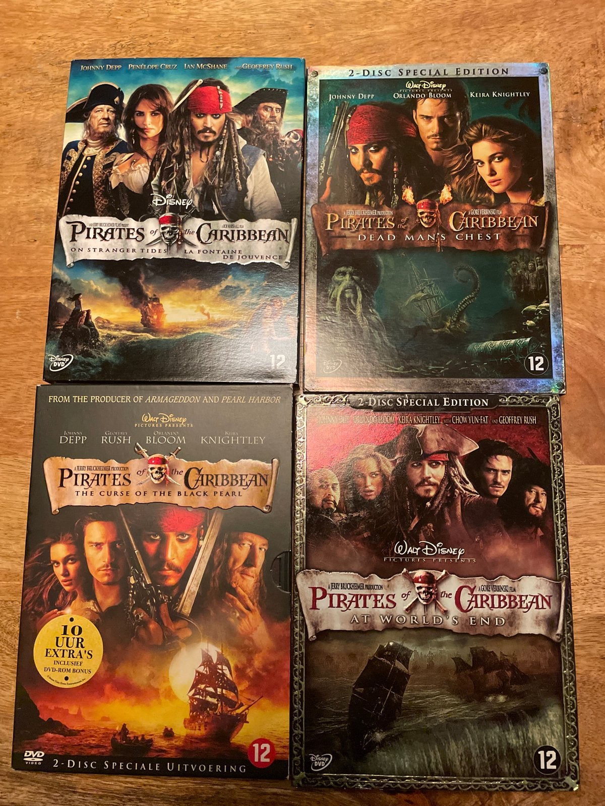 Pirates of the Caribbean DVD Boxset (4 films), Cd's en Dvd's, Dvd's | Overige Dvd's, Nederlands, Ophalen of Verzenden, Vanaf 12 jaar