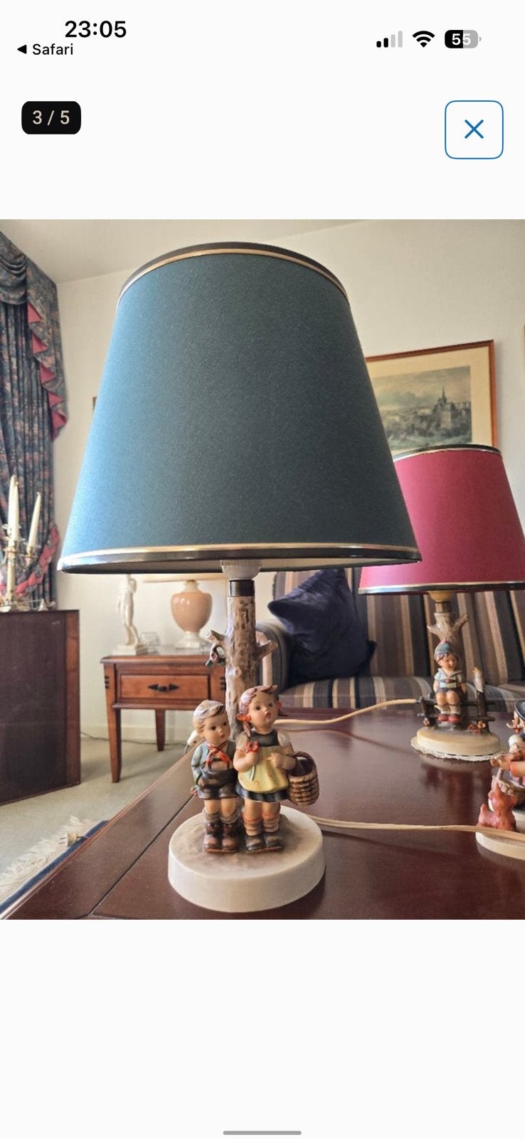 3 soorten hummel tafellampen, Ophalen, Zo goed als nieuw, Vintage