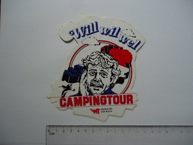 sticker oud Will Luikinga Veronica deejay dj camping retro, Verzenden, Zo goed als nieuw, Bedrijf of Vereniging