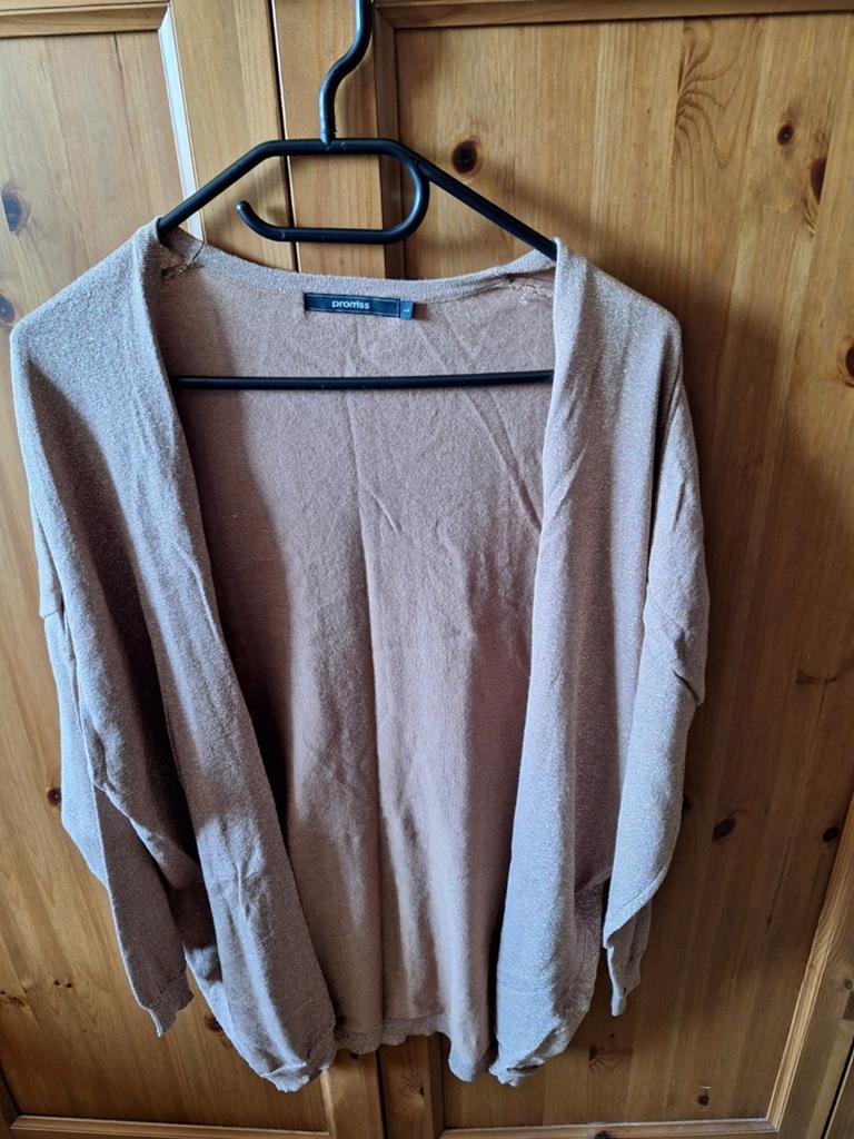 Dun vestje gouden glitter L Promiss nieuw, Promiss, Ophalen of Verzenden, Nieuw, Maat 42/44 (L)