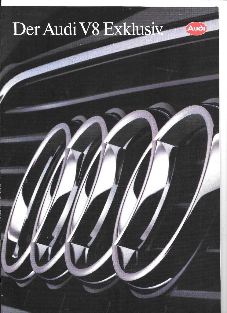 AUDI V8 EXCLUSIV,  1991, Boeken, Ophalen of Verzenden, Zo goed als nieuw, Audi