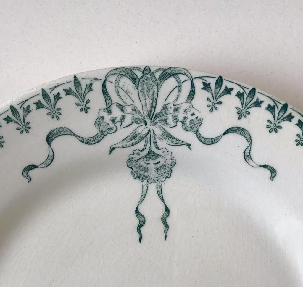 Gien porcelaine opaque Venise diner bordje 1886-1938, Antiek en Kunst, Antiek | Servies los, Ophalen of Verzenden
