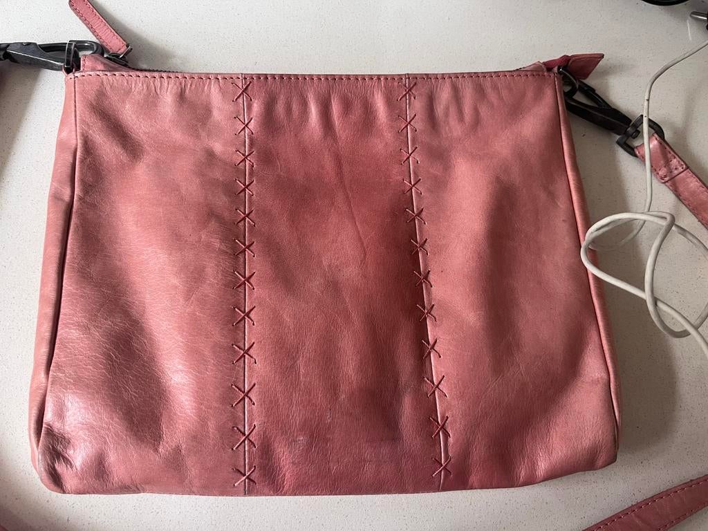 Lederen tas roze FredsBruder, Overige merken, Gebruikt, Ophalen of Verzenden, Roze