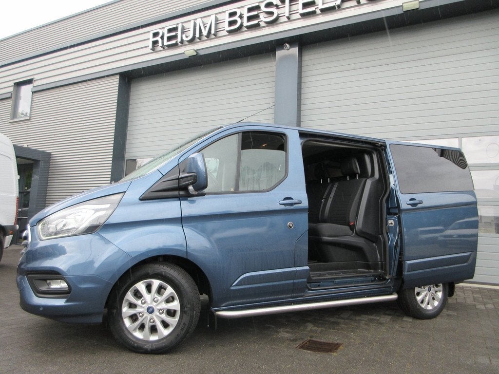 Ford TRANSIT CUSTOM L1H1 130 pk autmaat dc airco navigatie c, Auto's, Bestelauto's, Automaat, 15 km/l, Euro 6, 4 cilinders