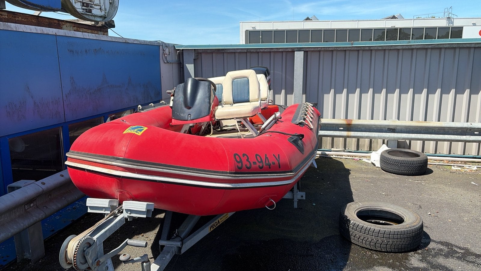 Zodiac rubberboot met Mercury 40pk buitenboordmotor, Watersport en Boten, Rubberboten, Ophalen, Zodiac, 40 pk, Overige materialen