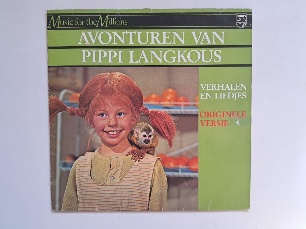 Lp vinyl   Pippi Langkous - Originele Versie Liedjes, Ophalen of Verzenden, Gebruikt, Verhaal of Sprookje