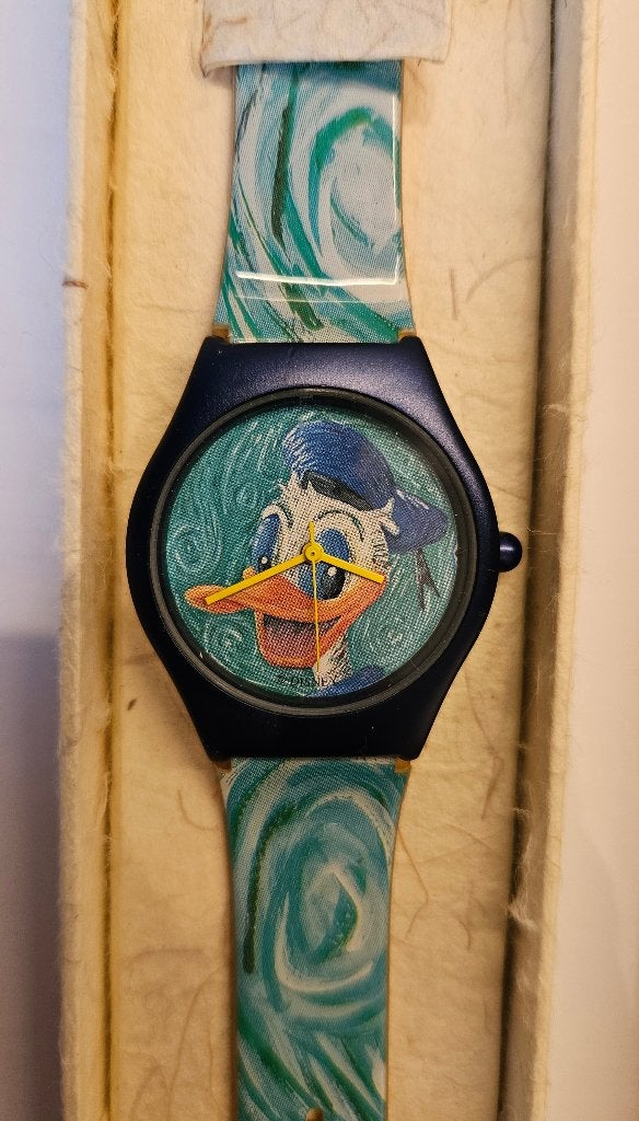 Donald Duck Van Gogh horloge / watch | Limited edition!!, Ophalen of Verzenden, Donald Duck, Zo goed als nieuw, Overige typen