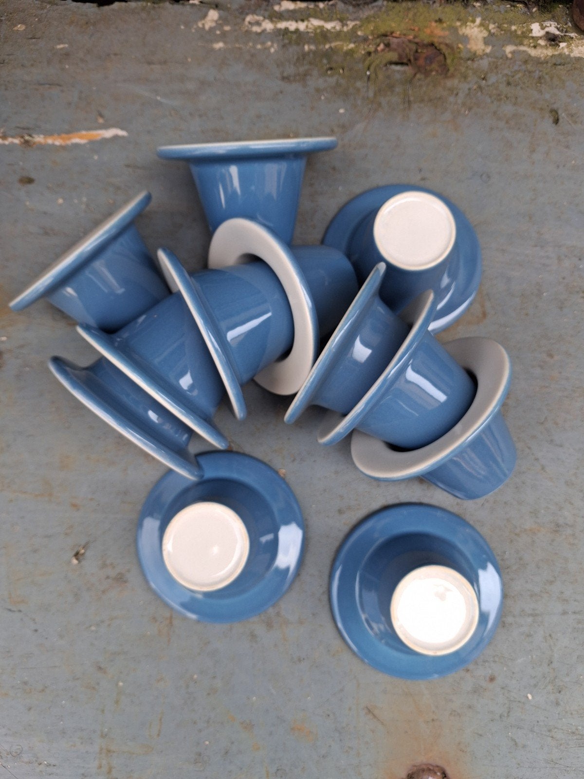 Fris jubilant eierdopjes blauw 6x, Ophalen of Verzenden