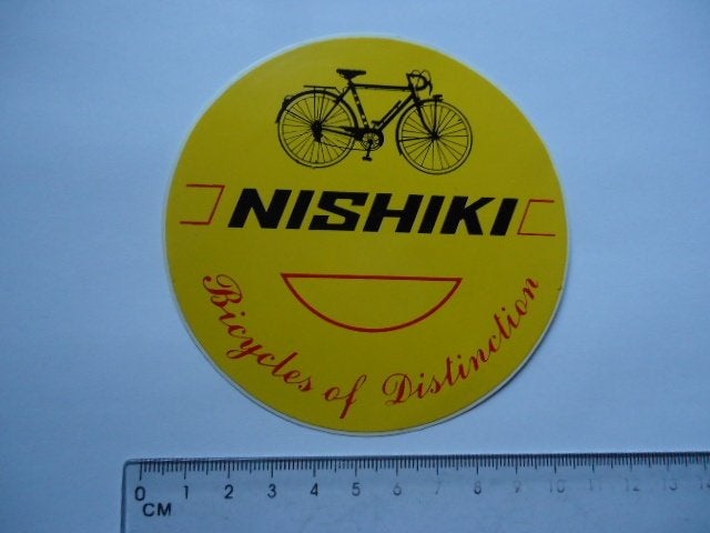 sticker oud NISHIKI RACEFIETS fiets wielrennen retro vintage, Verzenden, Zo goed als nieuw, Bedrijf of Vereniging