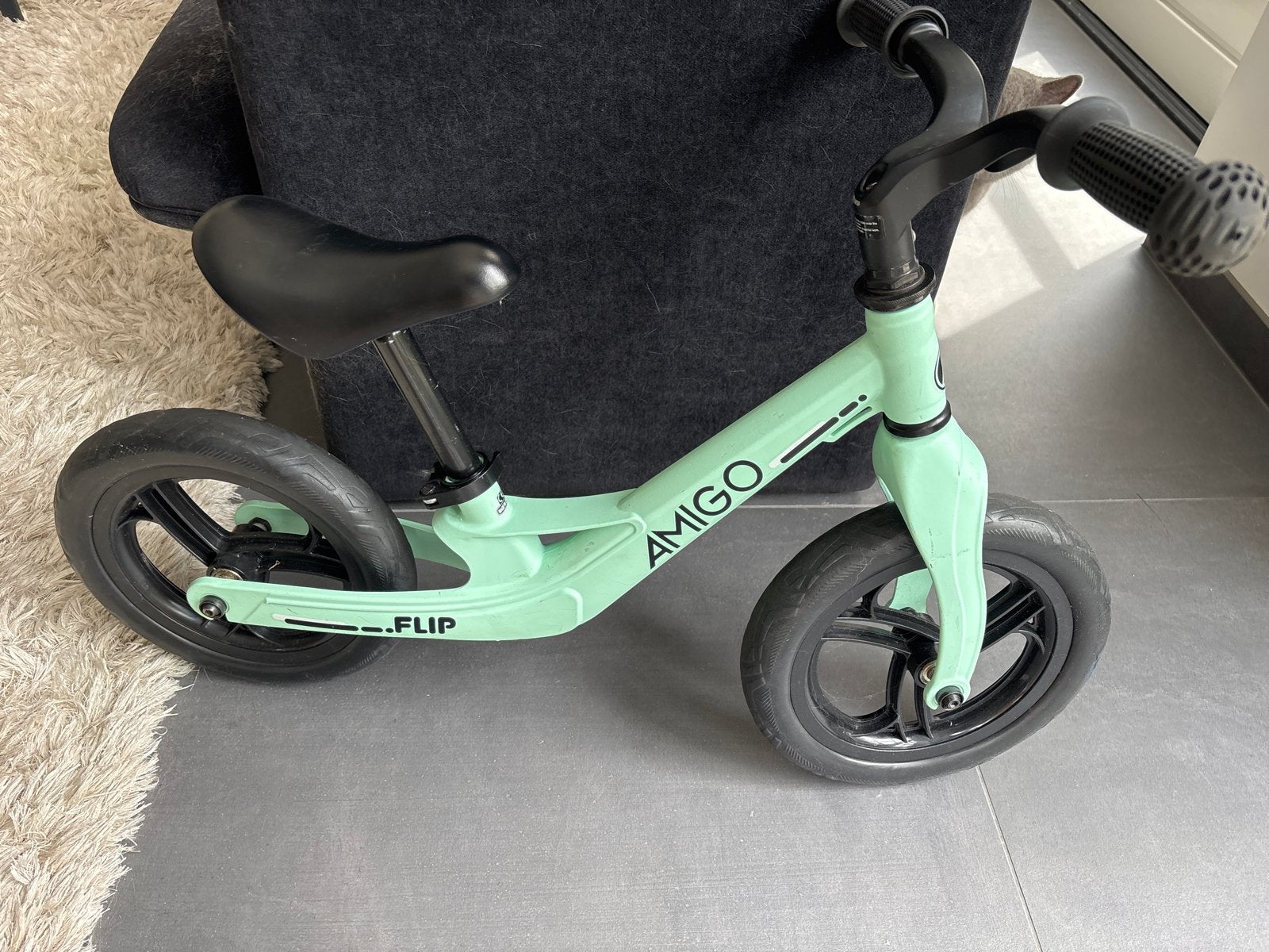 Amigo Flip Loopfiets - Mintgroen, Kinderen en Baby's, Speelgoed | Buiten | Voertuigen en Loopfietsen, Gebruikt, Loopfiets, Ophalen