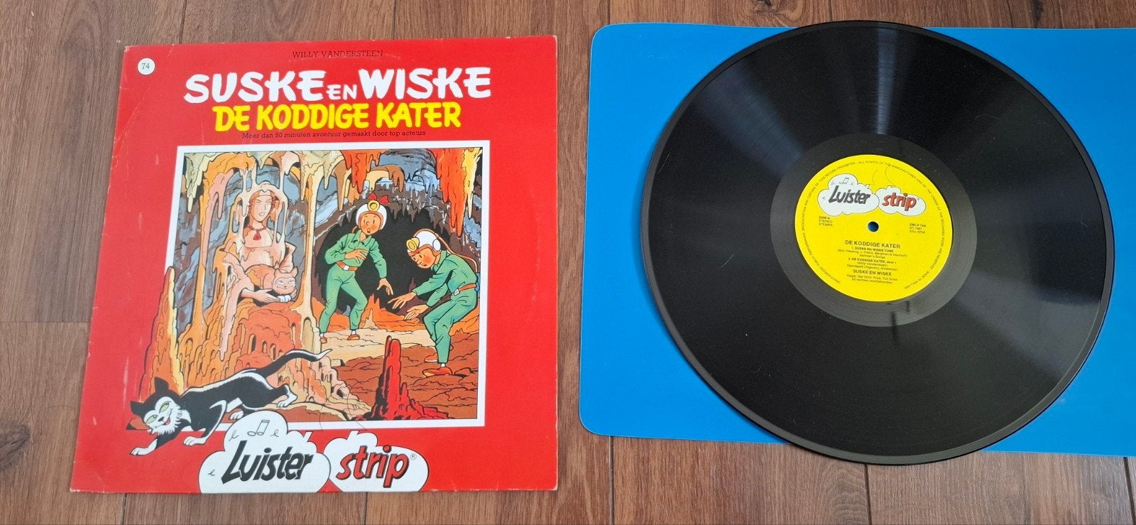 Suske en Wiske Luisterstrip LP - De Kodige Kater & De IJzere, Gebruikt, Ophalen of Verzenden, 1970 - 1979, Verhaal of Sprookje