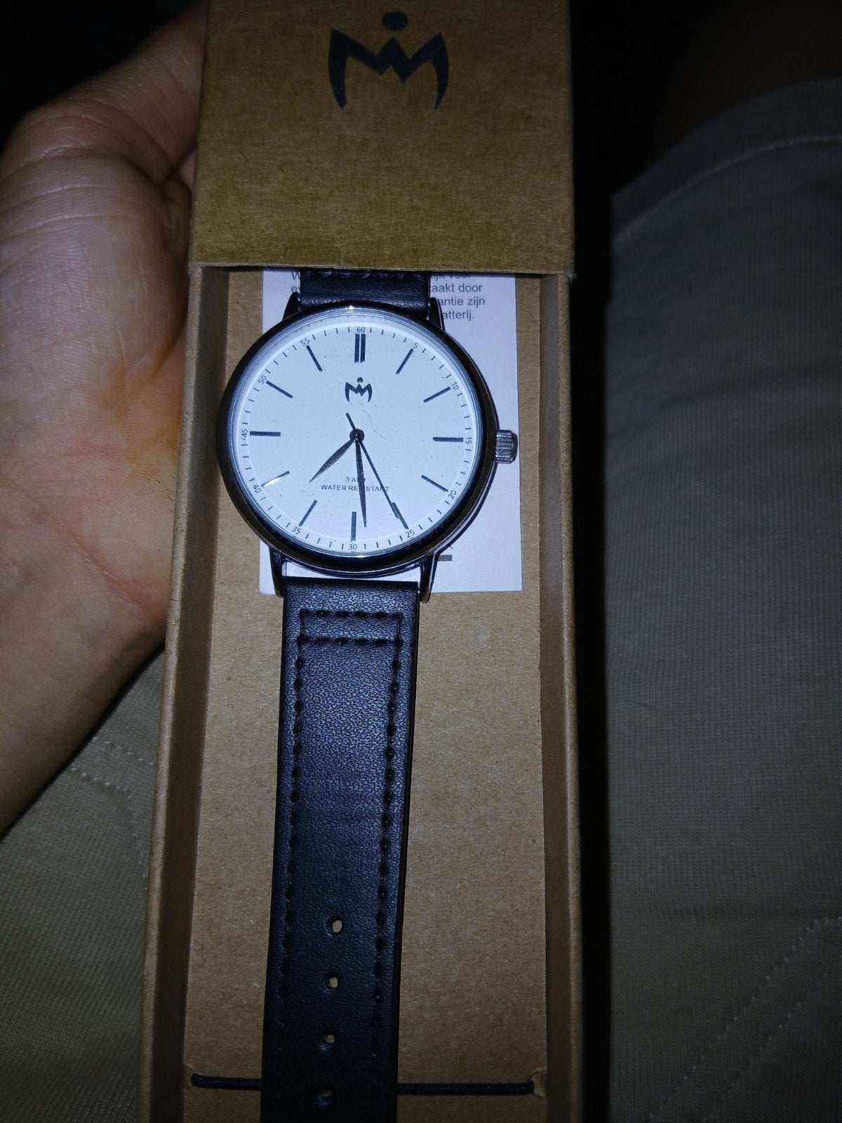 Nieuw MeyeWatch (MW) Flat Style horloge – Zilver & Zwart, Leer, Staal, Polshorloge, Nieuw