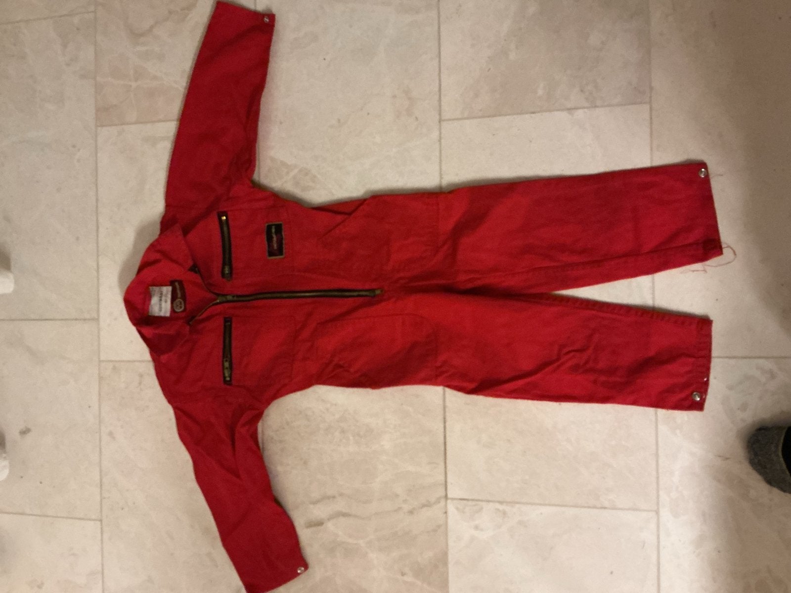 Rode kinderoverall maat 92 - KM Workwear Mountain, Kinderen en Baby's, Ophalen, Gebruikt, Jongen of Meisje, Overige typen