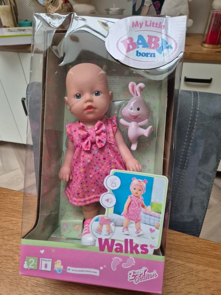 My Little BABY born Walks pop - Roze jurk, Ophalen of Verzenden, Nieuw