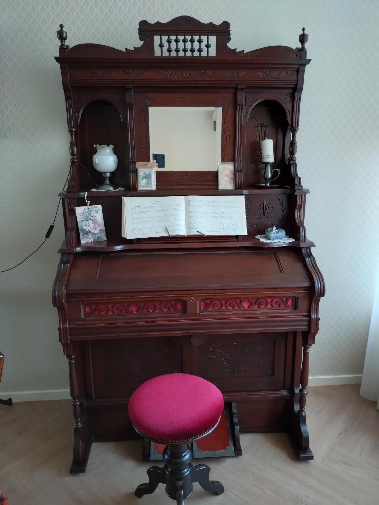 Antiek spiegeltop harmonium - Story & Clark (USA), Ophalen, Gebruikt, 1 klavier, Harmonium