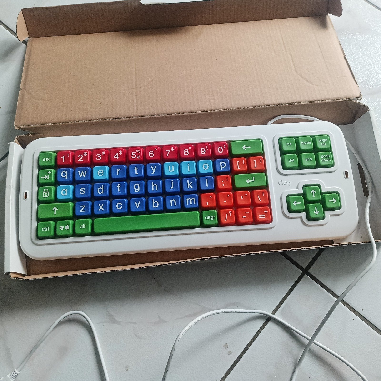 Clevy Toetsenbord voor kinderen - Qwerty, Bedraad, Computers en Software, Toetsenborden, Ophalen of Verzenden