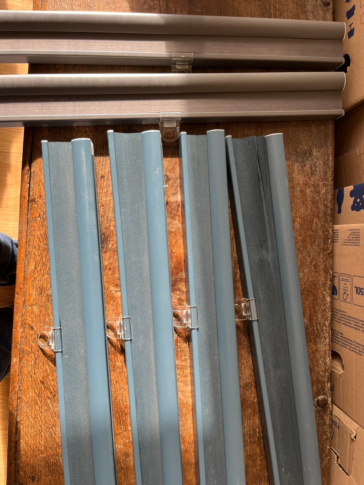 Hoppvals plisségordijnen IKEA 6st, Ophalen, Gebruikt, Wit, Minder dan 100 cm