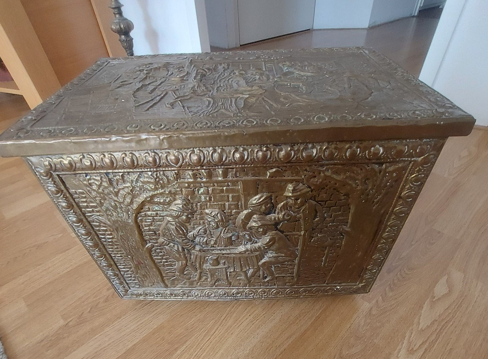 Koperen antieke turfkist, Antiek en Kunst, Antiek | Koper en Brons, Ophalen