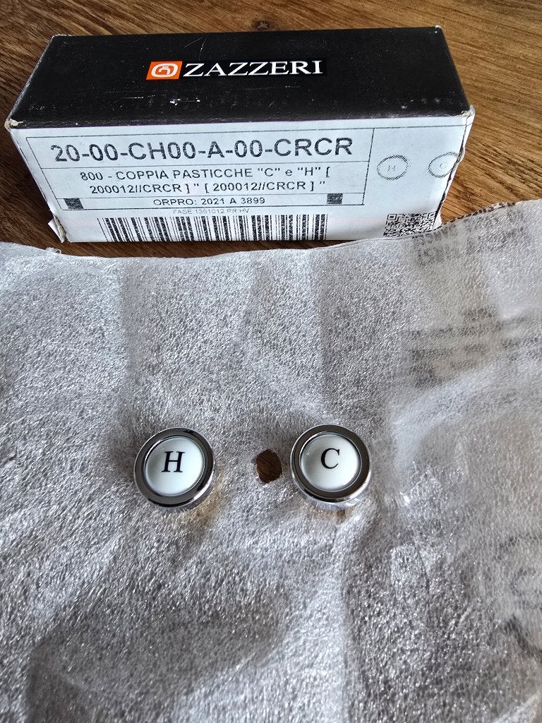 Zazzeri 800 Indicatieplaatjes C/H (Chroom/Porselein), Wit, Overige typen, Nieuw, Ophalen of Verzenden