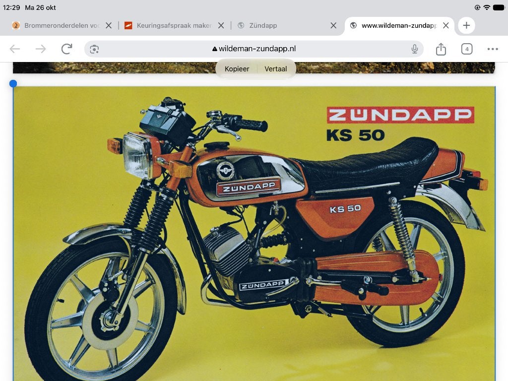 Zundapp  frame  ks 50 529-05 1979 met kenteken, Ophalen of Verzenden, Gebruikt, Frame
