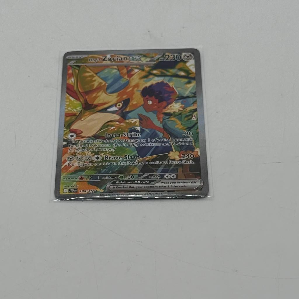 Hop's Zacian Ex 186/159 Near Mint, Ophalen of Verzenden, Zo goed als nieuw, Losse kaart