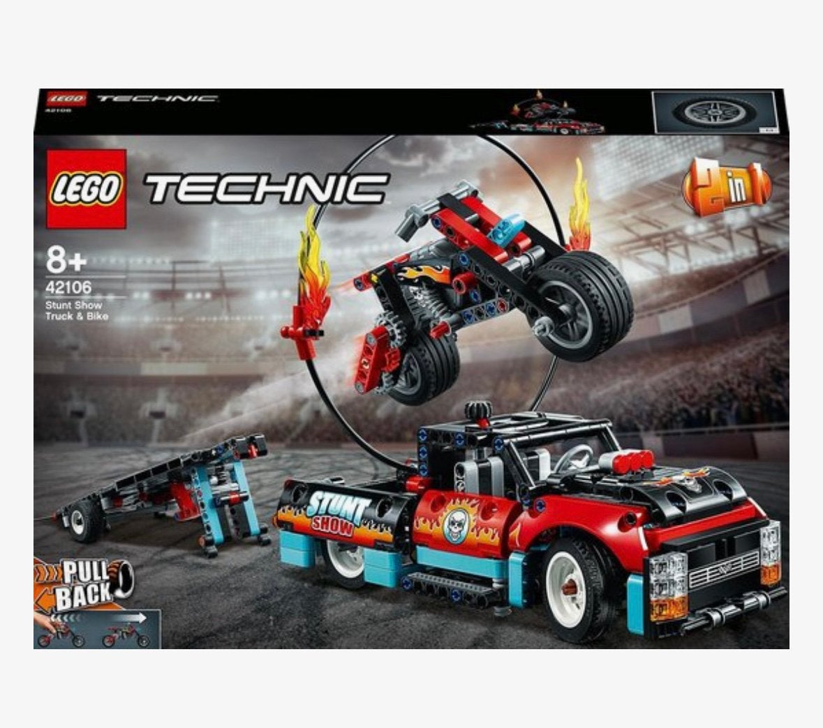 Lego Technic 42106 Stunt Show Truck & Bike - O27, Lego, Lego, Ophalen of Verzenden, Zo goed als nieuw