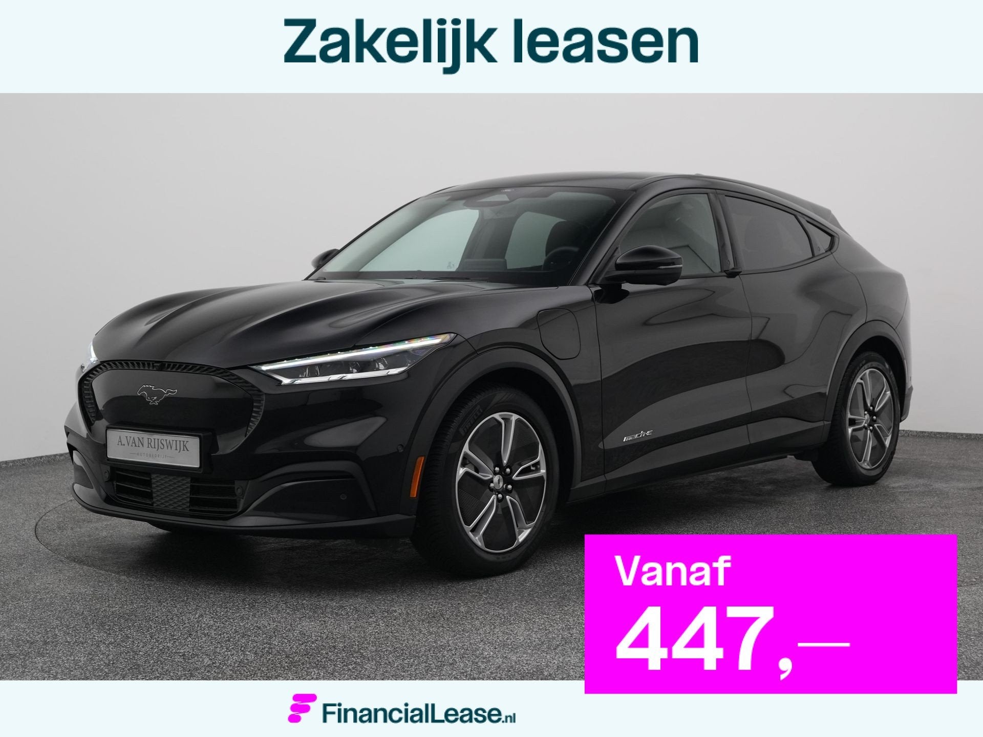 Ford Mustang Mach-E Standard RWD 75 kWh | 360 | ADAPTIVE |, Automaat, Zwart, Leder, Mustang