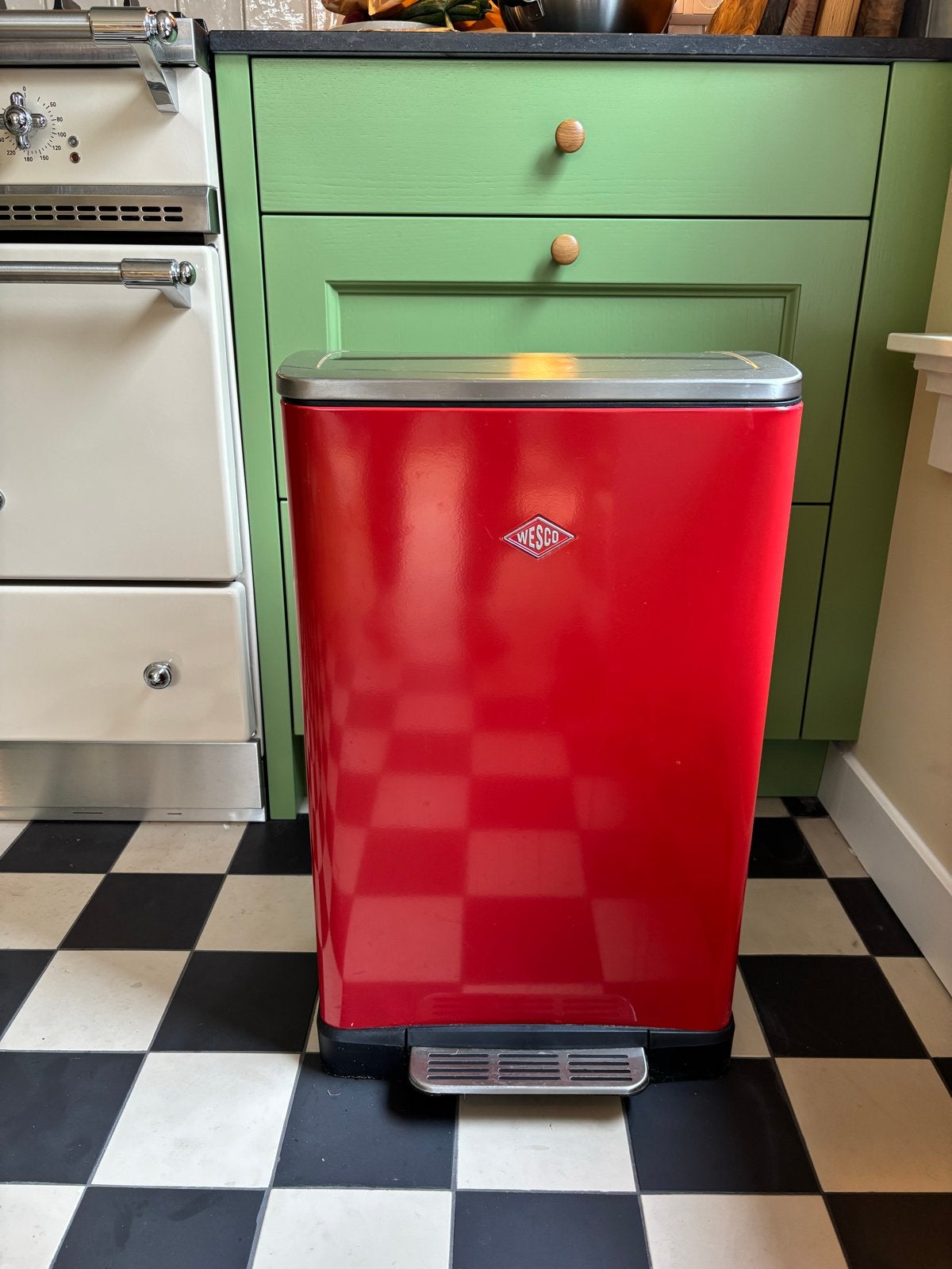 Wesco One Boy pedaalemmer 40 liter - Rood, Ophalen, 50 – 75, Gebruikt, Met pedaal