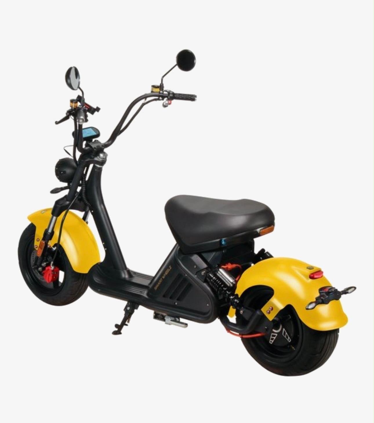 Elektrische Scooter - City Coco Stijl - Geel, Fietsen en Brommers, Snorfietsen en Snorscooters, Ophalen of Verzenden, Zo goed als nieuw
