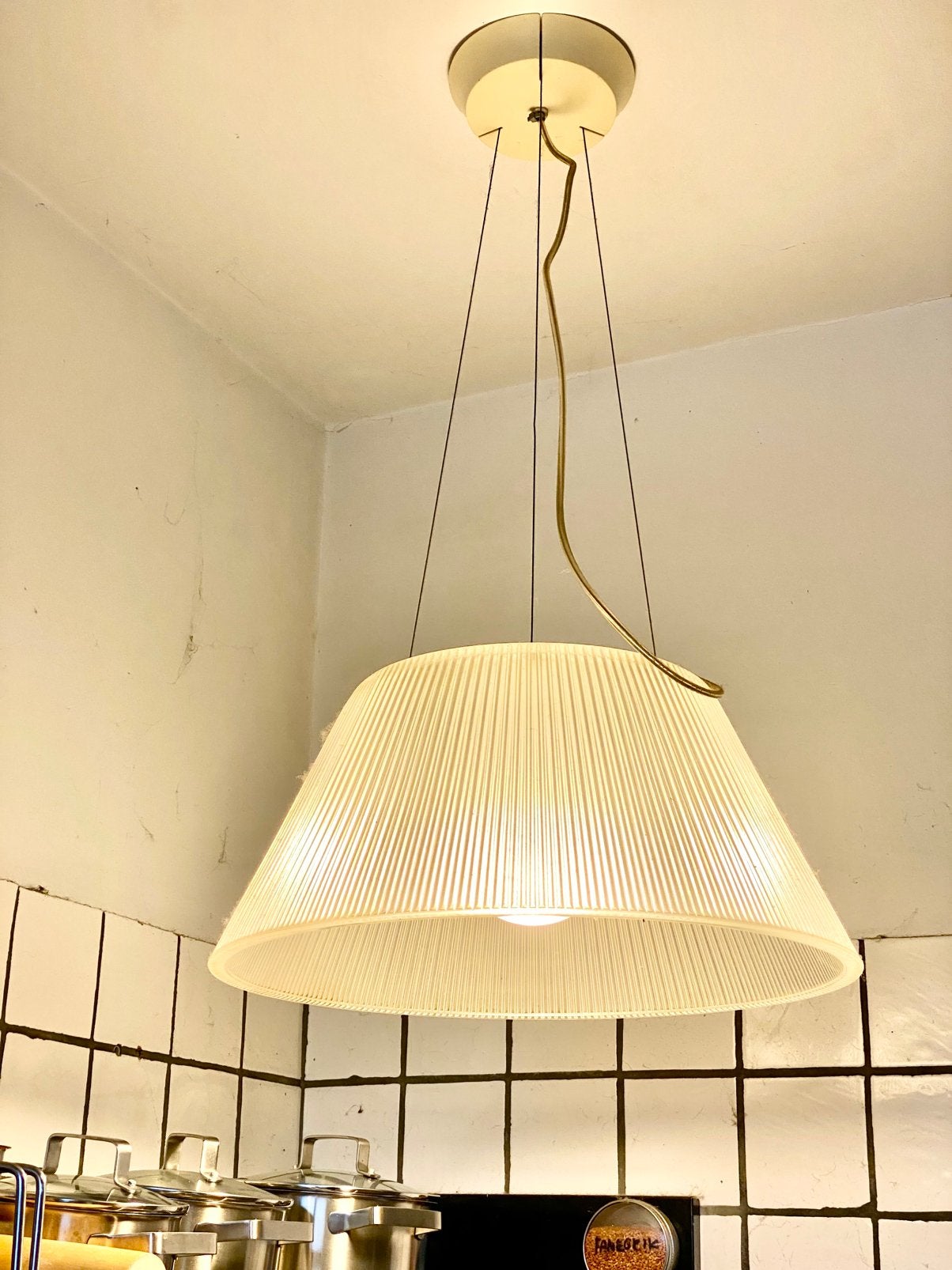 Flos Romeo Moon S2 Hanglamp - Met Upgrade Ring, Ophalen, Zo goed als nieuw, Glas