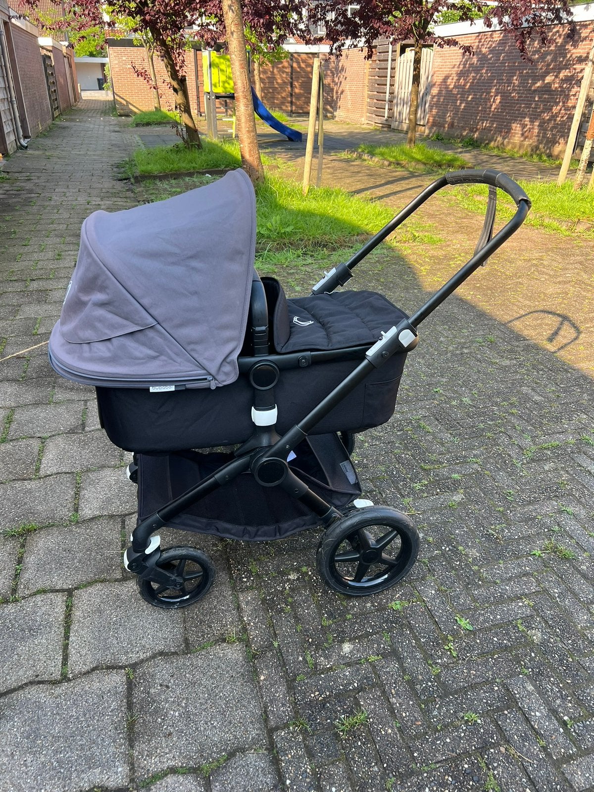 Bugaboo Fox 2 compleet met accessoires – Graphite Blue, Ophalen, Zo goed als nieuw, Overige merken, Regenhoes