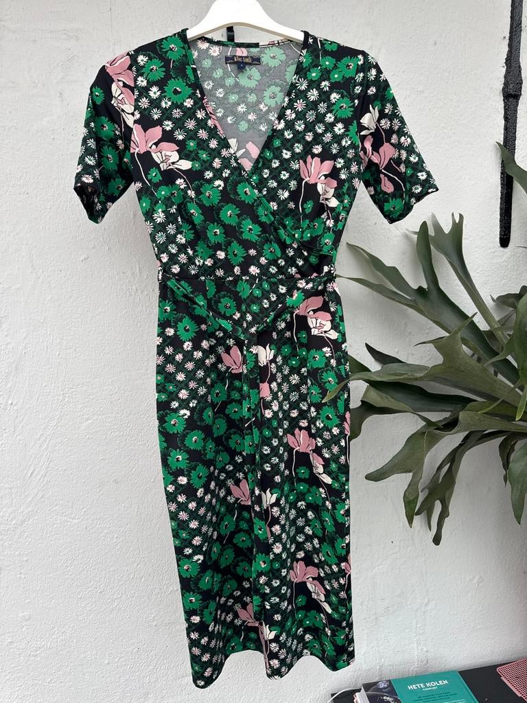 King Louie Wikkeljurk met Bloemenprint - Maat S, Kleding | Dames, Jumpsuits, Ophalen of Verzenden, Zo goed als nieuw