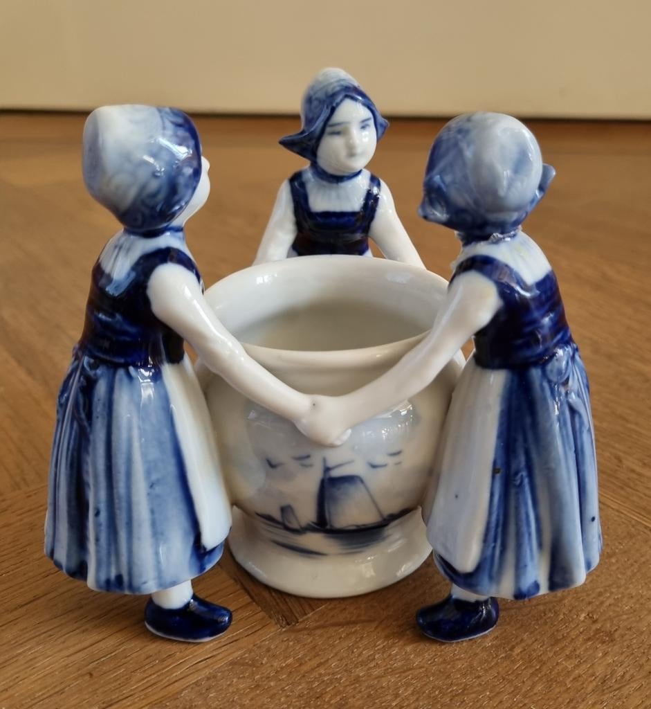 Antiek.Delfs blauw. Rauenstein Thüringen.1900 Scheveningen., Ophalen of Verzenden