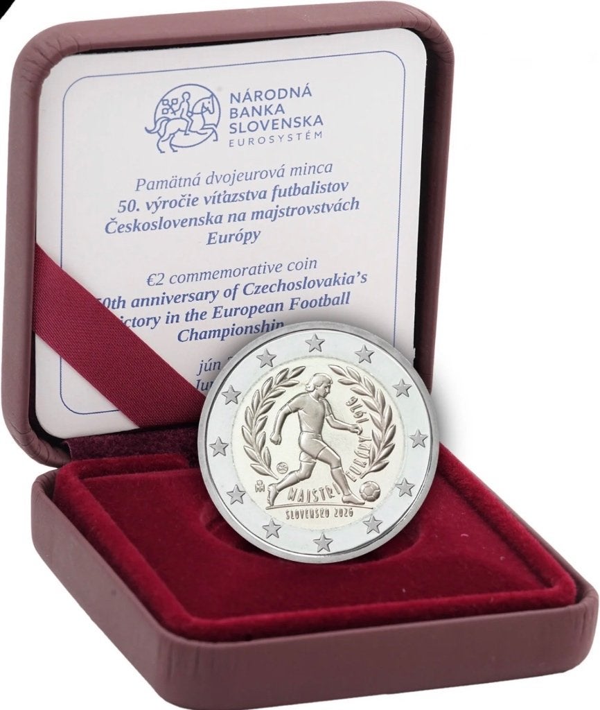 2 euro Slowakije “WK winst 1976’’ Proof 2026, Postzegels en Munten, Munten | Europa | Euromunten, Verzenden, Slowakije, 2 euro