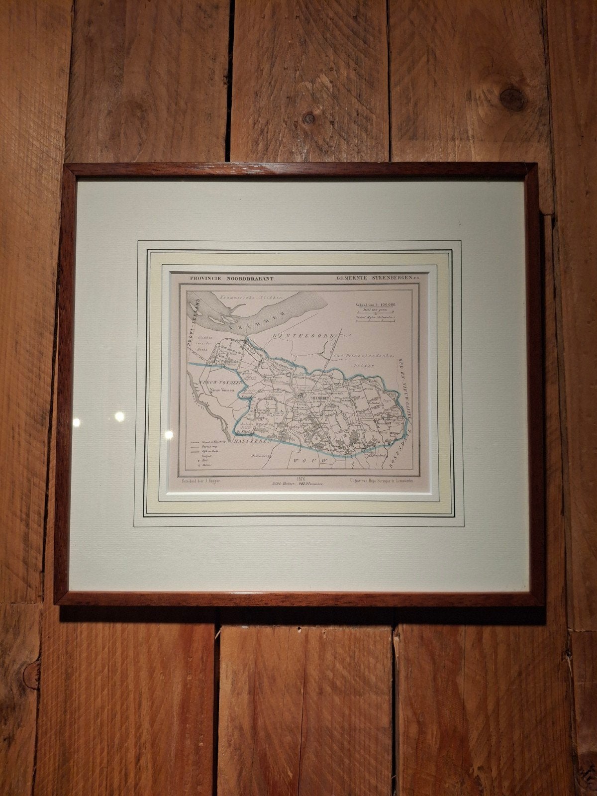 Originele Kuyperkaart Steenbergen (1876) + Certificaat, Boeken, J. Kuyper, Ophalen of Verzenden, 1800 tot 2000, Nederland