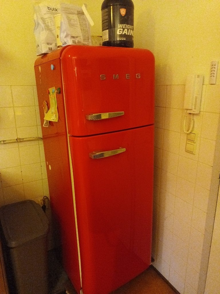 Smeg Koelkast, Ophalen, Gebruikt, 200 liter of meer, 160 cm of meer