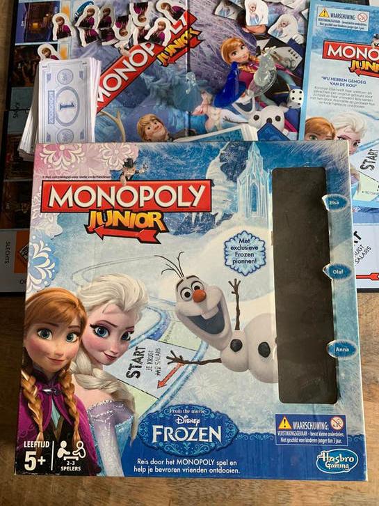 Monopoly junior Frozen, Ophalen of Verzenden, Gebruikt