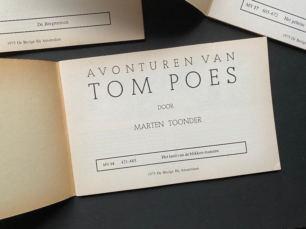3 exemplaren van de avonturen van Tom Poes  Marten Toonder., Boeken, Stripboeken, Meerdere stripboeken, Ophalen of Verzenden, Zo goed als nieuw