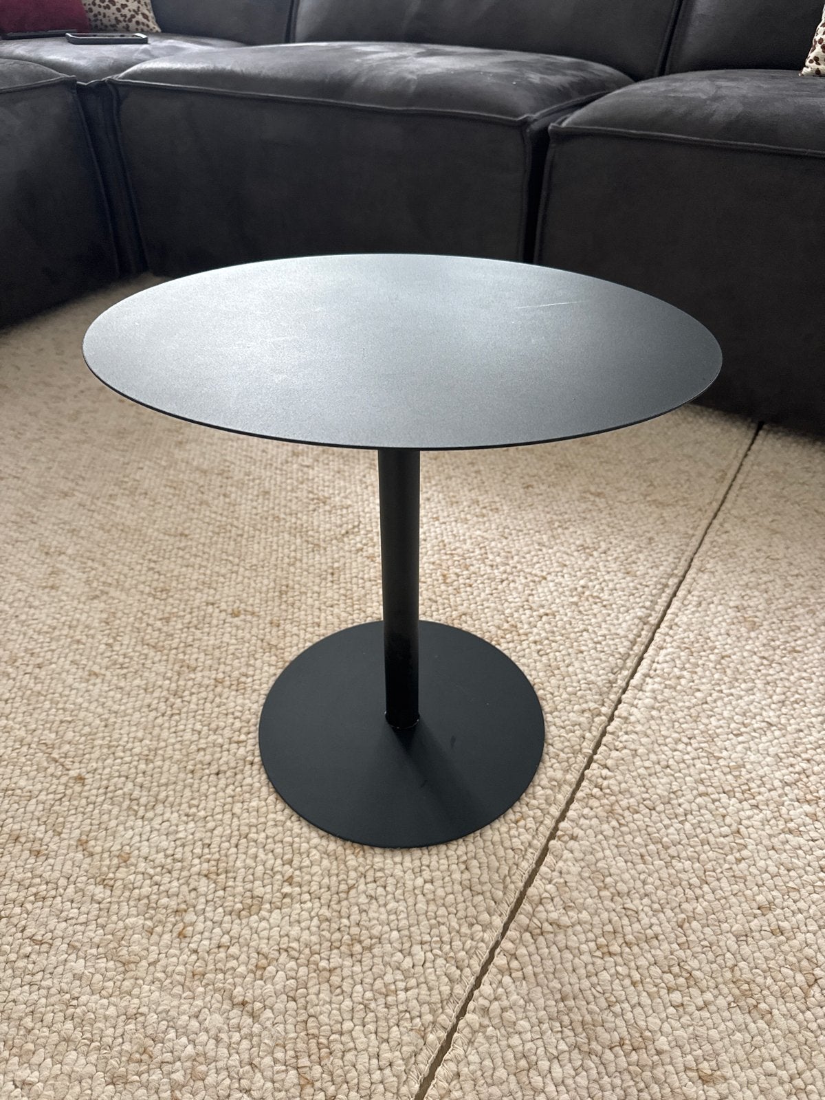 Salontafel Zuiver Ovaal Zwart 41x32 cm, Ophalen, Minder dan 50 cm, Gebruikt, Metaal
