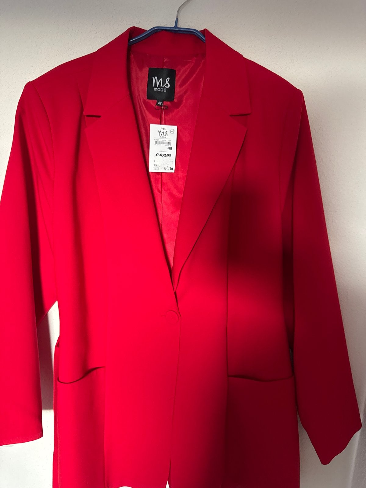 Rood Jasje van MS Mode - Maat 48, Maat 46/48 (XL) of groter, Nieuw, Ophalen of Verzenden, Jasje