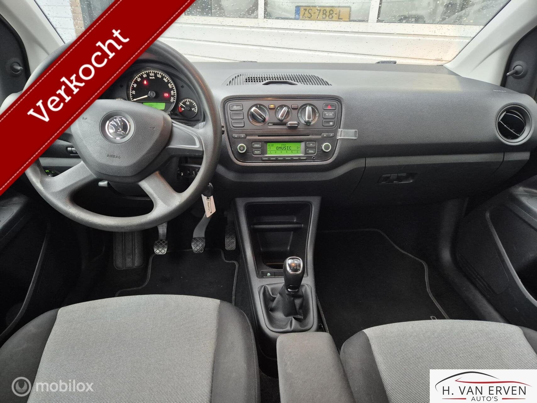 Skoda Citigo 1.0 Sprint 1E EIGENAAR AIRCO CRUISE NAP 16" LMV, Auto's, Voorwielaandrijving, 840 kg, 60 pk, Zwart