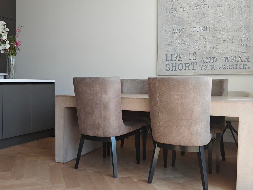 4 eetkamerstoelen Rofra Home, Ophalen, Grijs