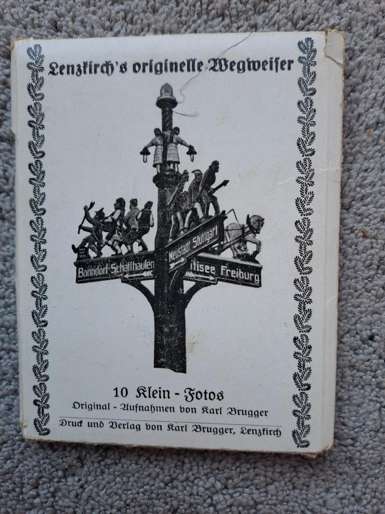 Lenzkirch's Duitsland originele Wegweiser - 10 Klein-Fotos, Ophalen of Verzenden, Voor 1940, Gebruikt, Overige onderwerpen