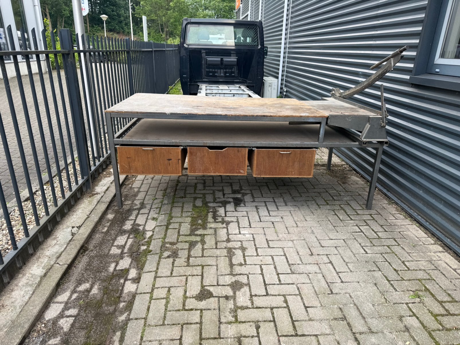 Plaatsschaar / werkbank . zeer stevig en degelijk, Doe-het-zelf en Verbouw, Werkbanken, Ophalen of Verzenden