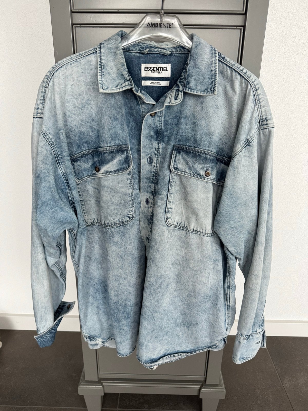 Essentiel Antwerp denim overhemd M, Ophalen of Verzenden, Zo goed als nieuw, Blauw