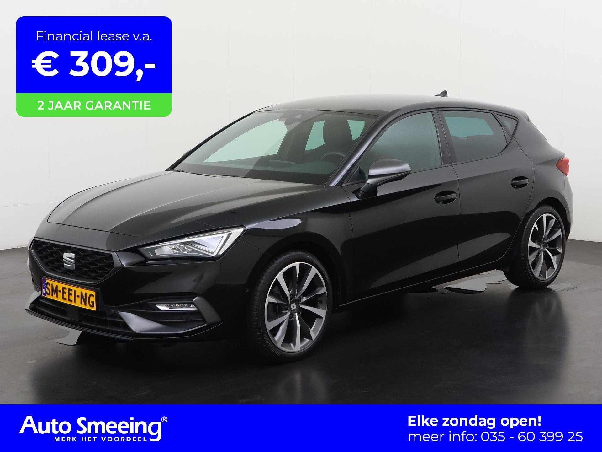 SEAT Leon 1.5 eTSI FR DSG | Stuurverwarming | Camera | Zonda, Auto's, Stof, 4 cilinders, Leon, Zwart